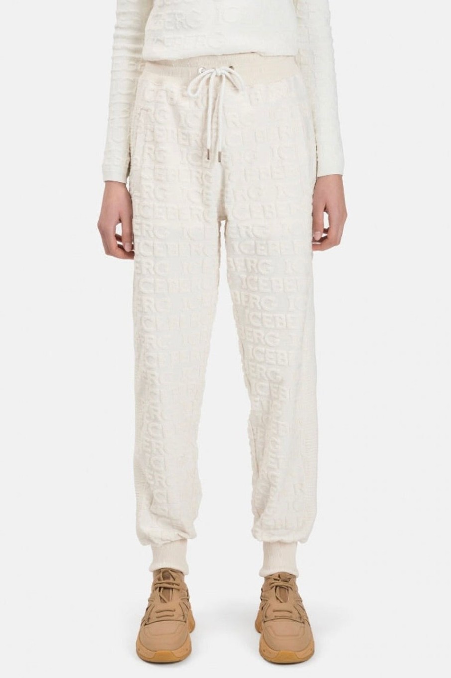 Women Iceberg Pants & Shorts | Iceberg-Pantalone Jersey: White